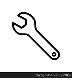 Wrench icon outline style