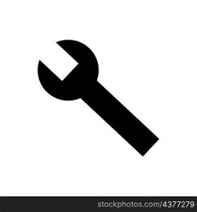 Wrench icon. Repair tool. Service concept. Flat design. Simple art. Black shape. Vector illustration. Stock image. EPS 10.. Wrench icon. Repair tool. Service concept. Flat design. Simple art. Black shape. Vector illustration. Stock image.