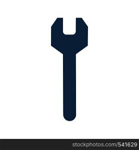 Wrench icon. Service button. Spanner symbol. Engineer work tools vector sign. Mechanic tools sign. Toolkit icon. Flat vector concept illustration isolated on white background. Wrench icon. Service button. Spanner symbol. Engineer work tools vector sign.