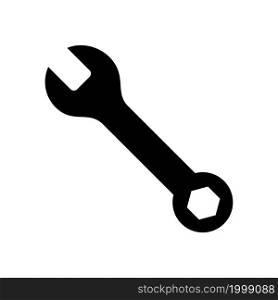 Wrench icon solid style