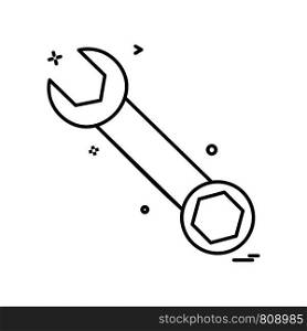 wrench icon vector design