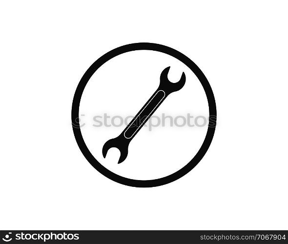 wrench icon vector of automotive service illustration template