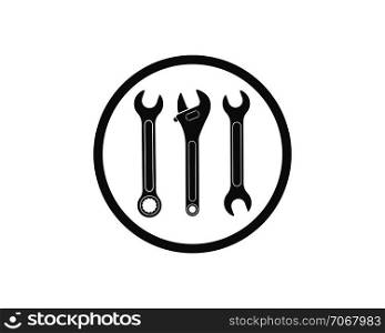 wrench icon vector of automotive service illustration template