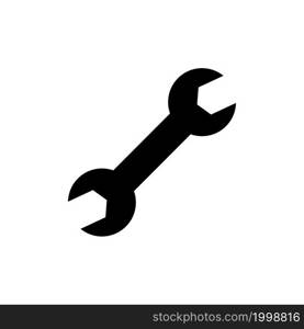 wrench icon vector solid style