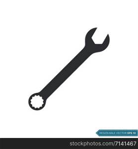 Wrench Icon Vector Template Logo Design Illustration Design