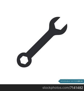 Wrench Icon Vector Template Logo Design Illustration Design