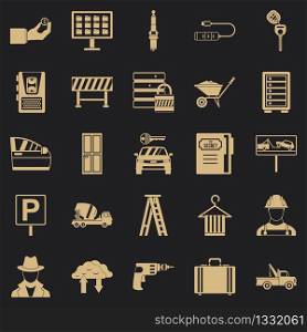 Wrench icons set. Simple set of 25 wrench vector icons for web for any design. Wrench icons set, simple style