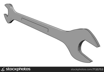 Wrench, illustration, vector on white background.