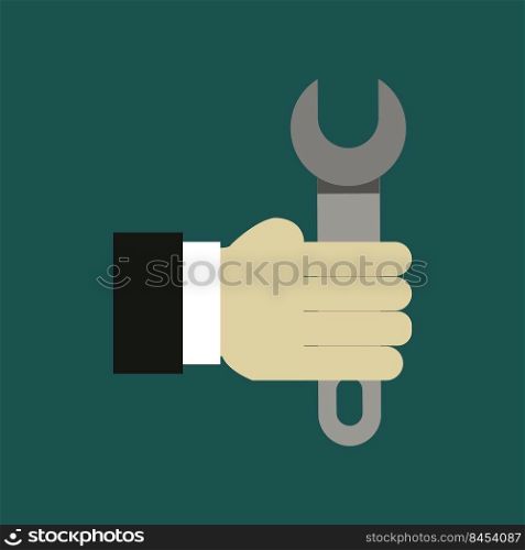 Wrench in hand