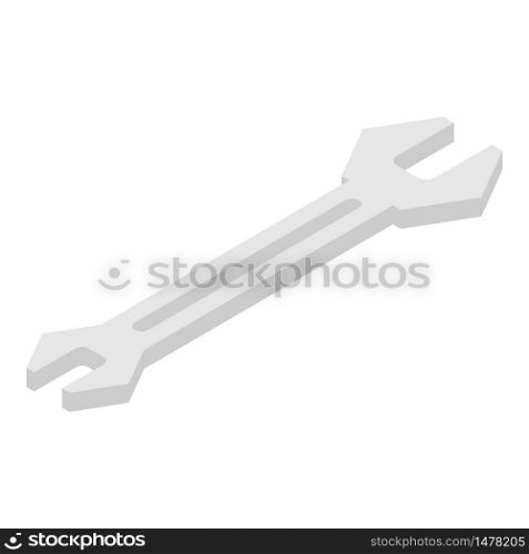 Wrench key icon. Isometric of wrench key vector icon for web design isolated on white background. Wrench key icon, isometric style