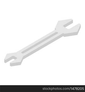 Wrench key icon. Isometric of wrench key vector icon for web design isolated on white background. Wrench key icon, isometric style