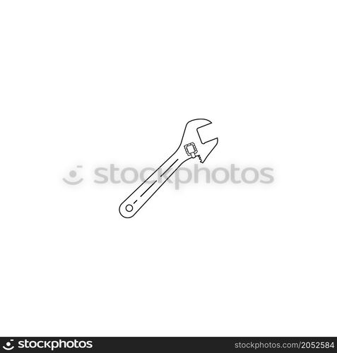 wrench line icon vector illustration simple design.