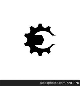 Wrench logo vector icon template