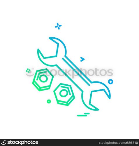 wrench net icon vector design