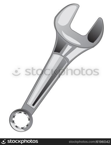 Wrench on white. Tools wrench on white background is insulated