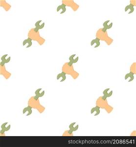 Wrench pattern seamless background texture repeat wallpaper geometric vector. Wrench pattern seamless vector