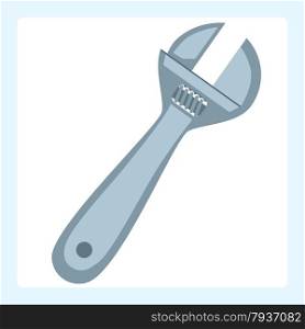 Wrench repair tool and work in the household. adjustable wrench spanner silver tool