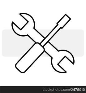 Wrench screwdriver icon. Internet technology. Cross symbol. Vector illustration. stock image. EPS 10.. Wrench screwdriver icon. Internet technology. Cross symbol. Vector illustration. stock image.
