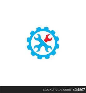 Wrench service Logo Template vector icon illustration design