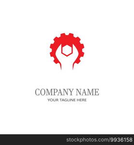 Wrench service Logo Template vector icon illustration design