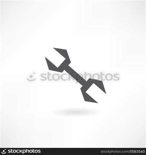 Wrench single icon. Vector illustration.