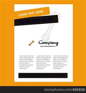 Wrench Title Page Design for Company profile ,annual report, presentations, leaflet, Brochure Vector Background
