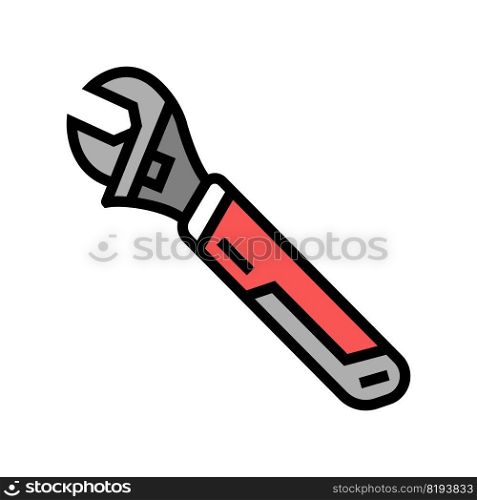 wrench tool repair color icon vector. wrench tool repair sign. isolated symbol illustration. wrench tool repair color icon vector illustration