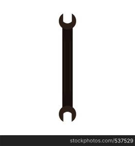 Wrench top view flat vector icon. Industrial steel hardware engineering iron spanner. Professional tool repair