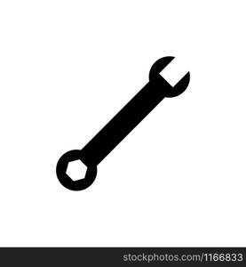 Wrench vector icon, flat design, logo