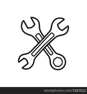 wrench vector icon in trendy flat style