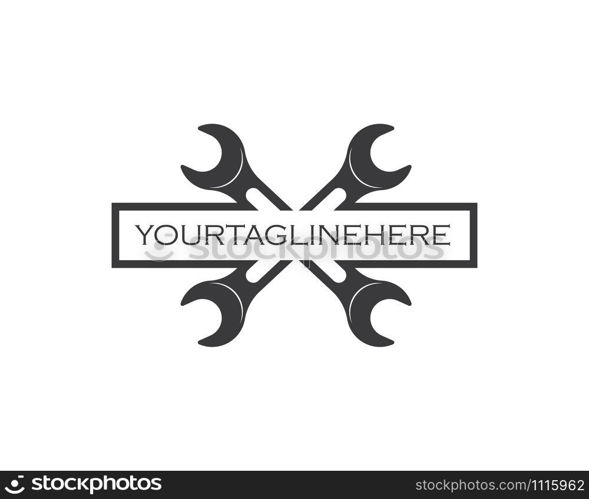 wrench vector illustration and icon of automotive repair design