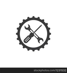 wrench vector illustration and icon of automotive repair design