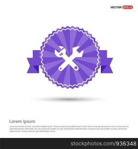 Wrenches Icon - Purple Ribbon banner