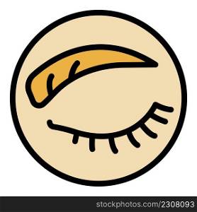 Wrinkles woman eye icon. Outline wrinkles woman eye vector icon color flat isolated. Wrinkles woman eye icon color outline vector