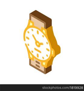 wrist clock isometric icon vector. wrist clock sign. isolated symbol illustration. wrist clock isometric icon vector illustration