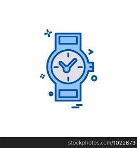 Wrist watch icon design vector