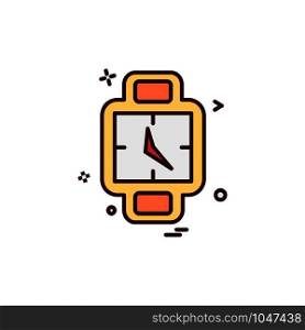 Wrist watch icon design vector