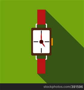 Wrist watch icon. Flat illustration of wrist watch vector icon for web. Wrist watch icon, flat style