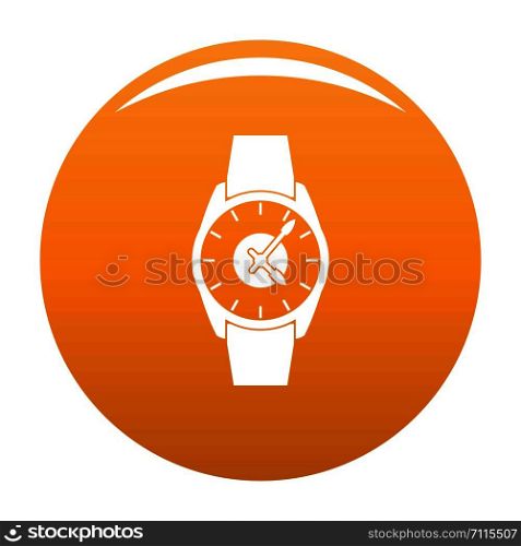 Wristwatch businessman icon. Simple illustration of wristwatch businessman vector icon for any design orange. Wristwatch businessman icon vector orange