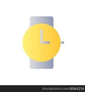 Wristwatch flat gradient color ui icon. Buying watches. Jewelry store. Online marketplace. Simple filled pictogram. GUI, UX design for mobile application. Vector isolated RGB illustration. Wristwatch flat gradient color ui icon