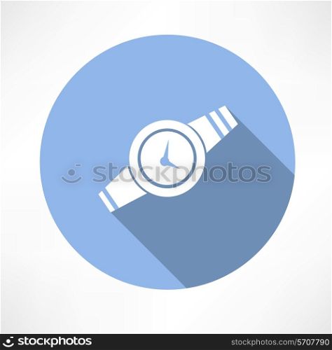Wristwatch icon Flat modern style vector illustration