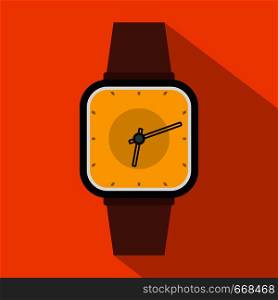 Wristwatch retro icon. Flat illustration of wristwatch retro vector icon for web. Wristwatch retro icon, flat style