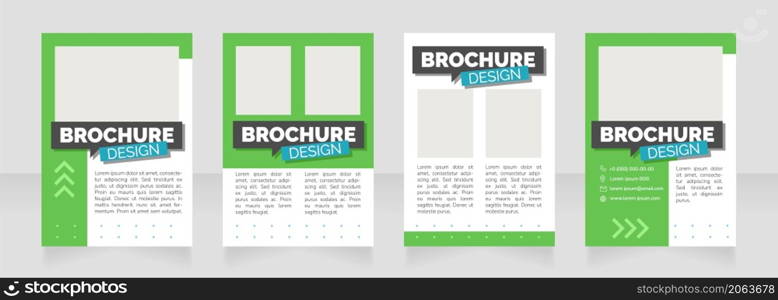 Write attractive resume blank brochure design. Template set with copy space for text. Premade corporate reports collection. Editable 4 paper pages. Rubik Black, Regular, Light fonts used. Write attractive resume blank brochure design