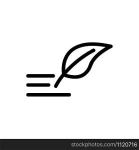 write by hand icon vector. A thin line sign. Isolated contour symbol illustration. write by hand icon vector. Isolated contour symbol illustration