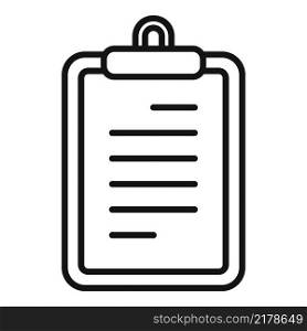 Write clipboard icon outline vector. Hand text. Message pencil. Write clipboard icon outline vector. Hand text