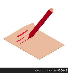 Write felt-tip pen icon. Isometric illustration of write felt-tip pen icon for web. Write felt-tip pen icon, isometric 3d style