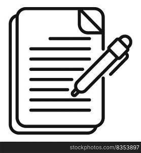 Write paper idea icon outline vector. Business solution. Power finance. Write paper idea icon outline vector. Business solution