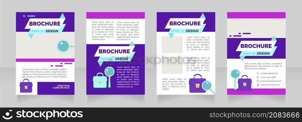 Write perfect elevator pitch blank brochure design. Template set with copy space for text. Premade corporate reports collection. Editable 4 paper pages. Raleway Black, Regular, Light fonts used. Write perfect elevator pitch blank brochure design