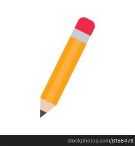 Write with pencil, vector icon isolated on white