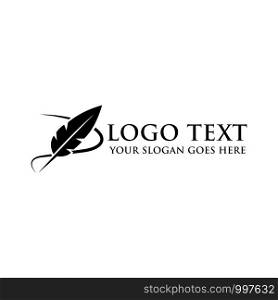 writer logo vector design style template